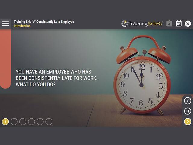Training Briefs® Consistently Late Employee