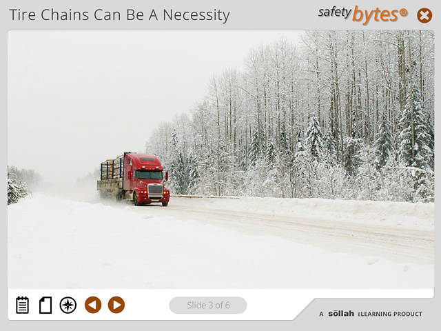 SafetyBytes® - Truck Tire Chaining - The Roll Over Method